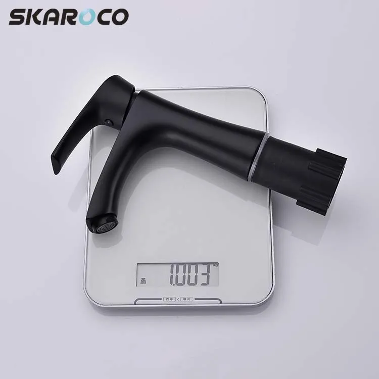 
Factory Hot Cold Mixer Water Black Plated Basin Faucet Basin Mixer Tap 