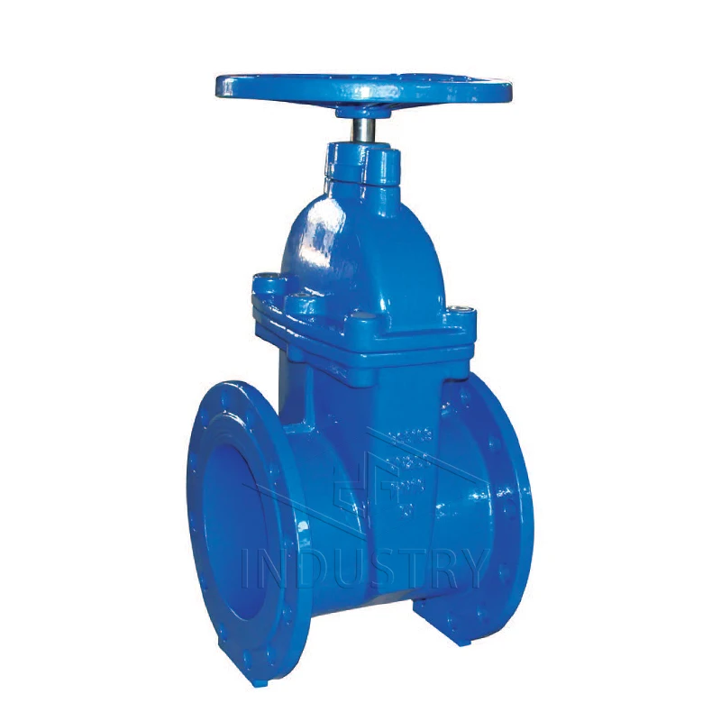 Flange gate valve DN100 Pn16 di non-rising stem resilient stem soft sealing cast iron gate valve