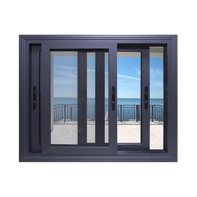 aluminium double tempered glass sliding windows high quality energy efficient sliding window