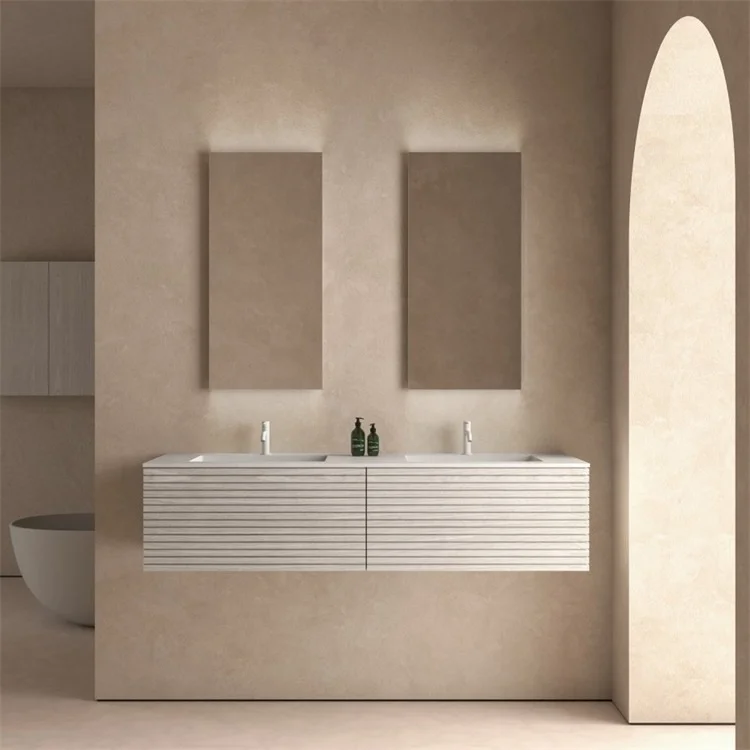 Wholesale Bathroom Furniture Hanging Cabinet Plywood Wall Hung Bathroom Cabinet