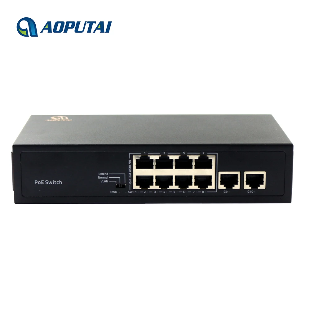 8. 100 м RJ45 POE порт 96 Вт 802,3 at af 2 гигабитный Ethernet порт Uplink промышленный Poe коммутатор для IP-камеры