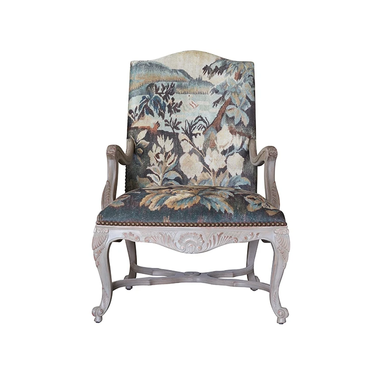 Good quality factory directly Classical luxury fabric accent chairs big chair leather