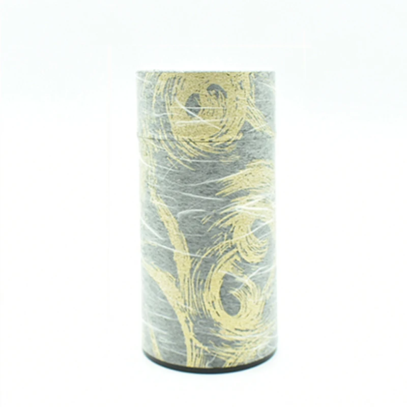Popular traditional green paper washi tea caniste from Japan