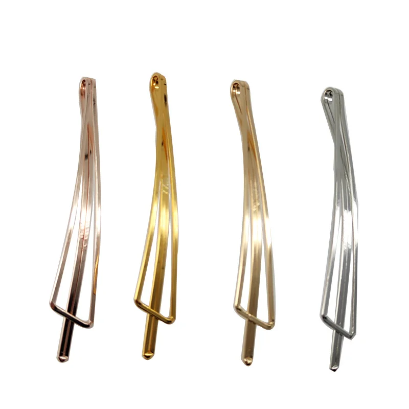 High Quality Fashion Accessories Golden Duckbill Clip Heart Hollow Hair Clip Metal Hair Pin