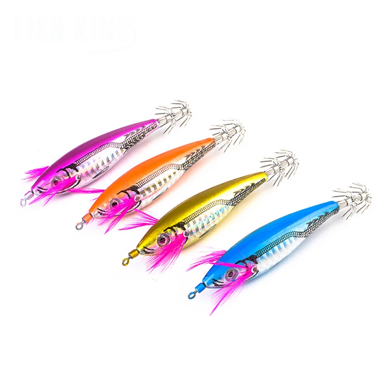 Squid Jig Fishing Lure Shrimp Luminous Baits Squid Hooks Glow Shrimp
