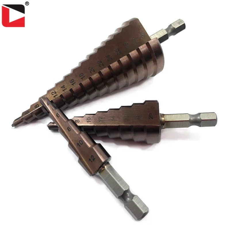 4-12/4-20/4-32mm hss cobalt step drill bit for stainless steel