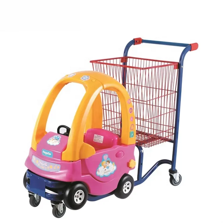 Ownace Plastic Supermarket Baby Shopping Cart Toy Car Children Fun Shopping Kids Trolley