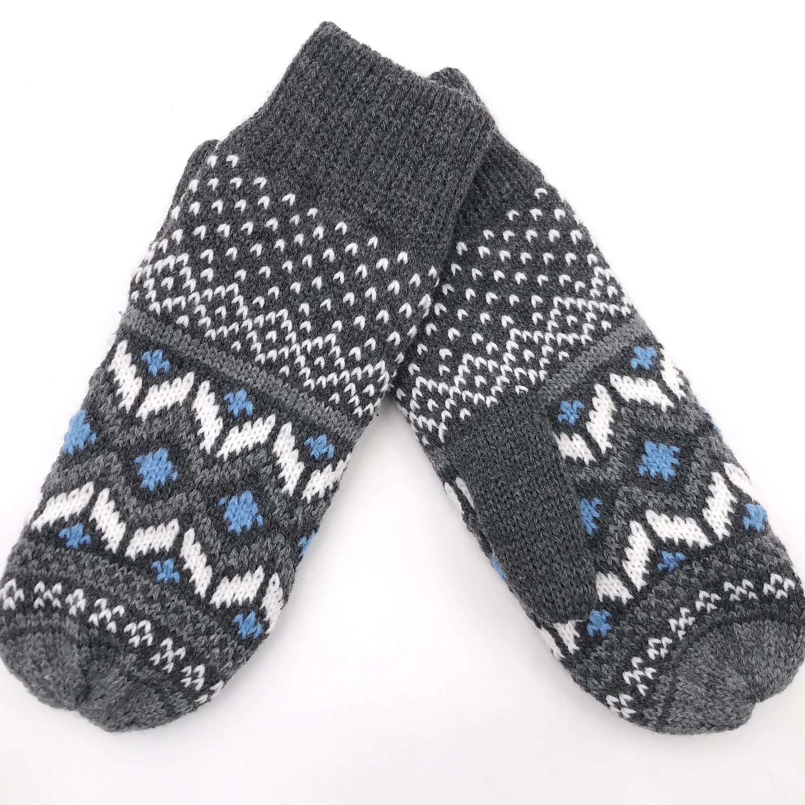 Wholesale Custom Logo Acrylic Knitted Children Gloves Finger Mittens Kids Mittens Winter Wool Gloves And Mittens