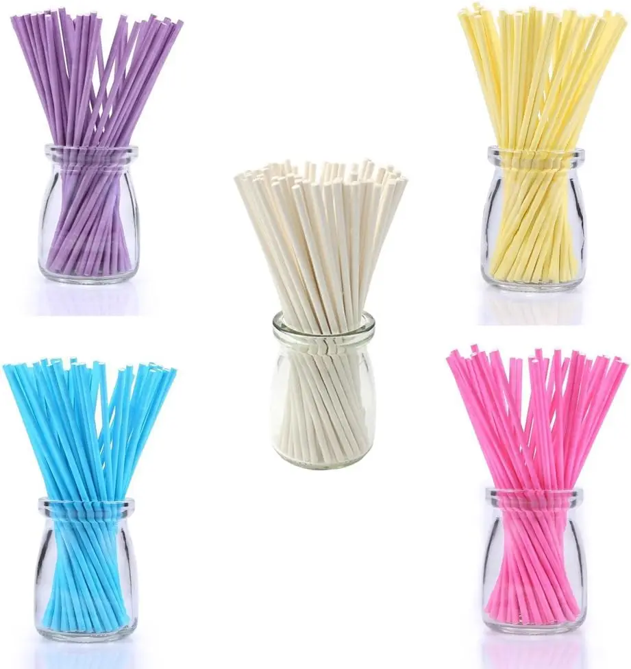Eco Friendly Food Grade Paper Lollipop Stick for party, Cake pop paper stick for candy
