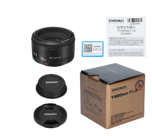 YONGNUO YN50mm F1.8 Lens Large Aperture Auto Focus Lens Compatible With for Canon EF Mount EOS Camera