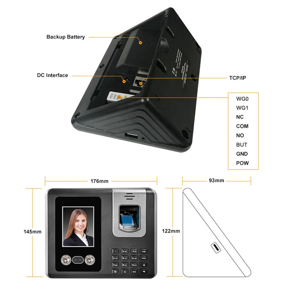 Biometric real time clock Fingerprint Attendance Machine Face Recognition Attendance Access Control System