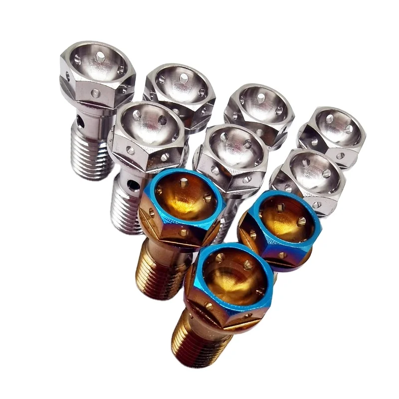 M10 Nipple titanium bolts titanium Banjo Bolt Bleed Screw for Motorcycle Brake Caliper