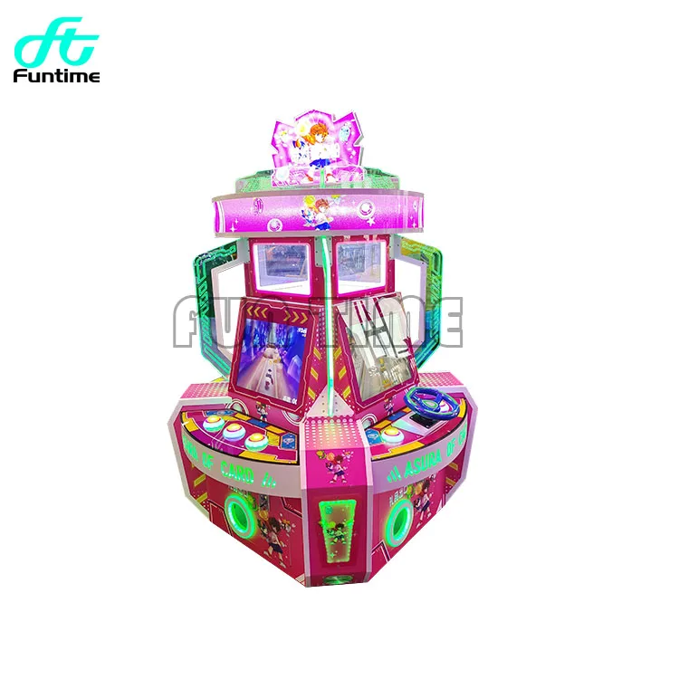 FunTime New Coin Operated Arcade Redemption Game Machine for Kids Children Funny Carnival Three-Screen Game Machine