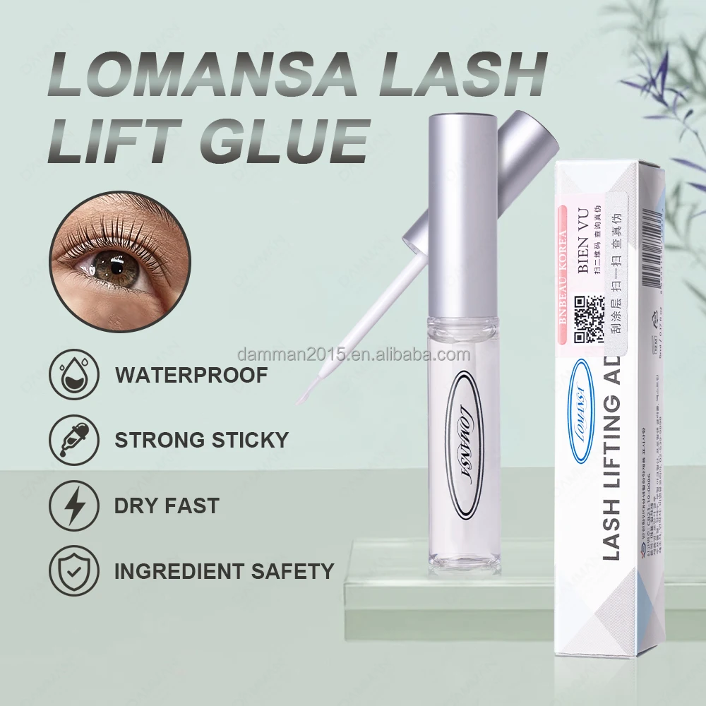 Lomansa Lash Lift Glue 5ml Quick Drying For Professional Eyelash Lifting Super Strong Hold Eyelash Perm Glue