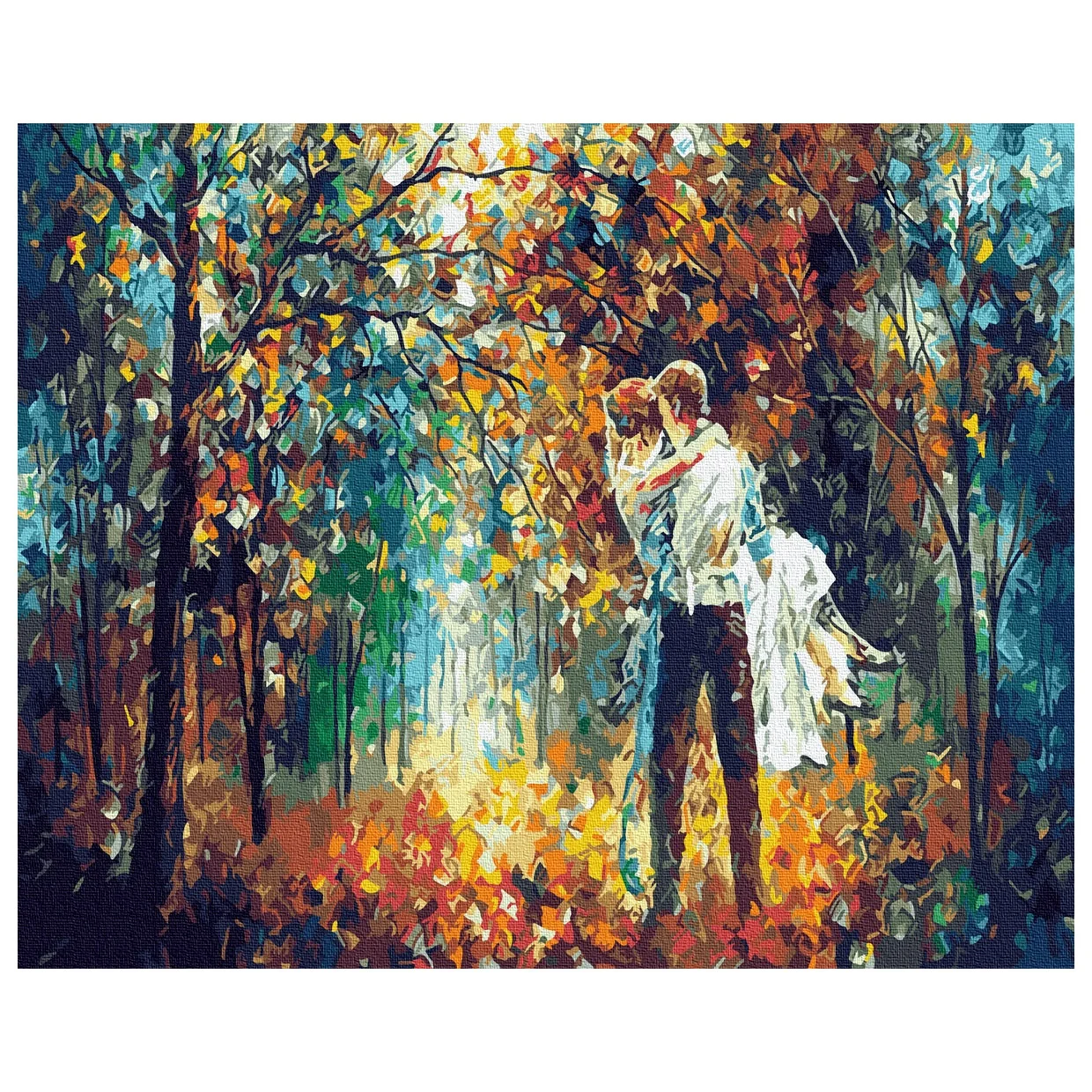 Beautiful artistic couple decoration painting, adult DIY painting by numbers, 40*50 non-fading portrait painting