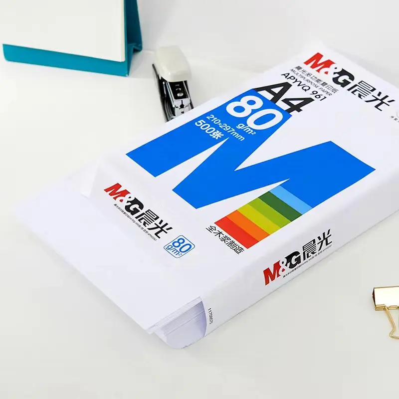 M & G A4 бумага премиум качества 80gsm бумажная для печати проект двойной белый принтер офисная копировальная оптом