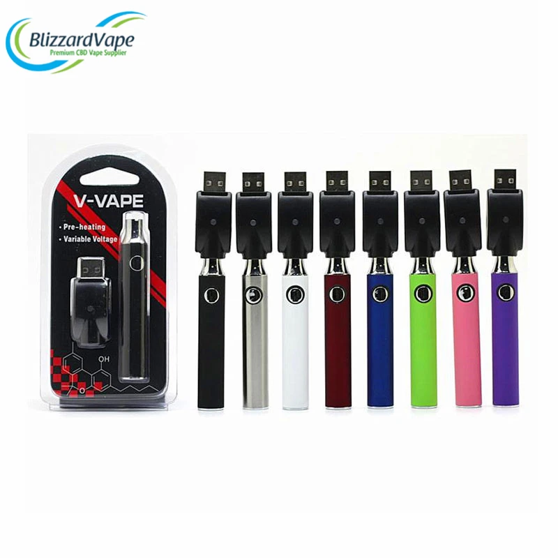 V-Vape Blister Starter Variable Voltage 650mAh Cbd Vape Battery For 510 Carts