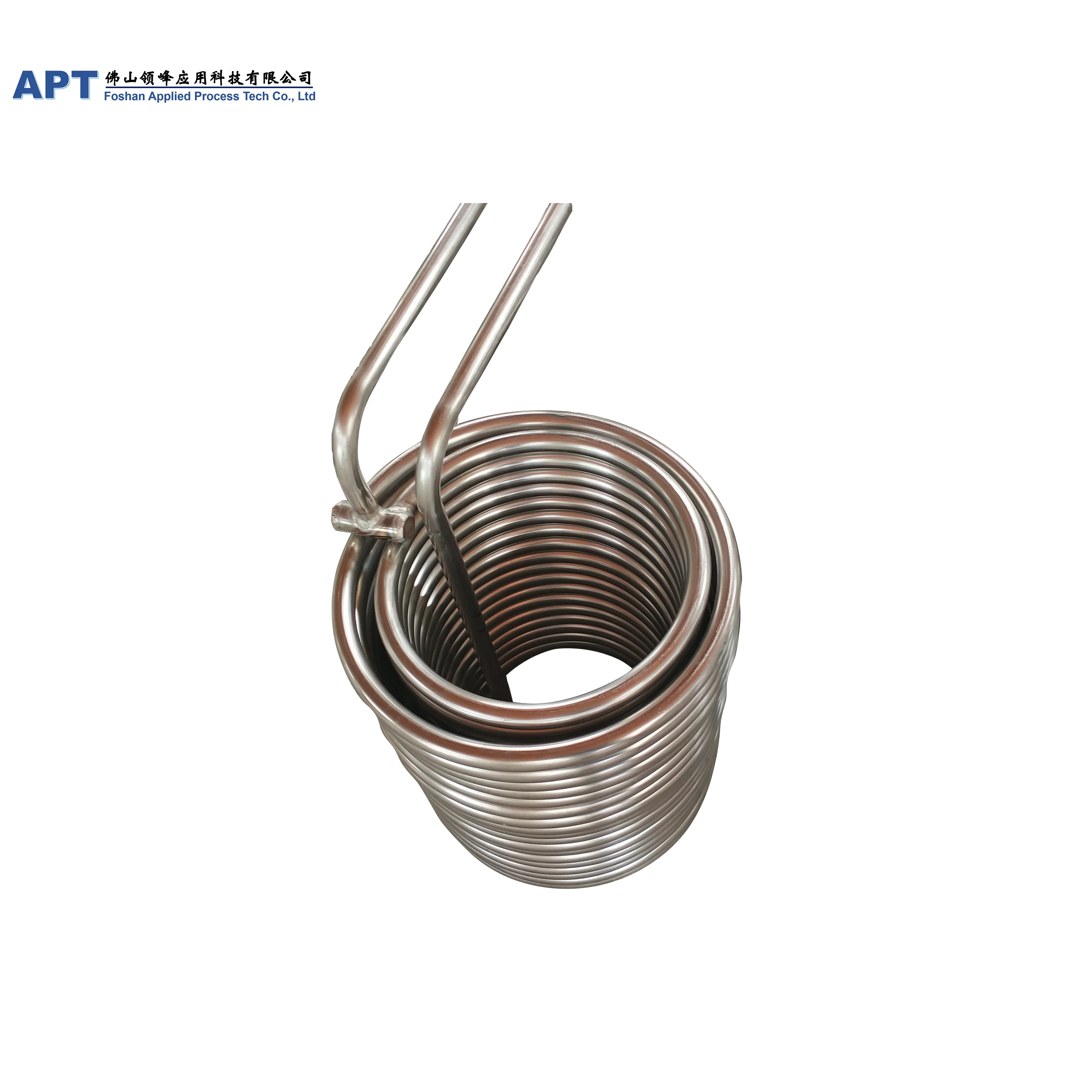 
APT Corrosion-resistant titanium spiral pipe coil pure titanium coil pipe for seawater heat transfer 