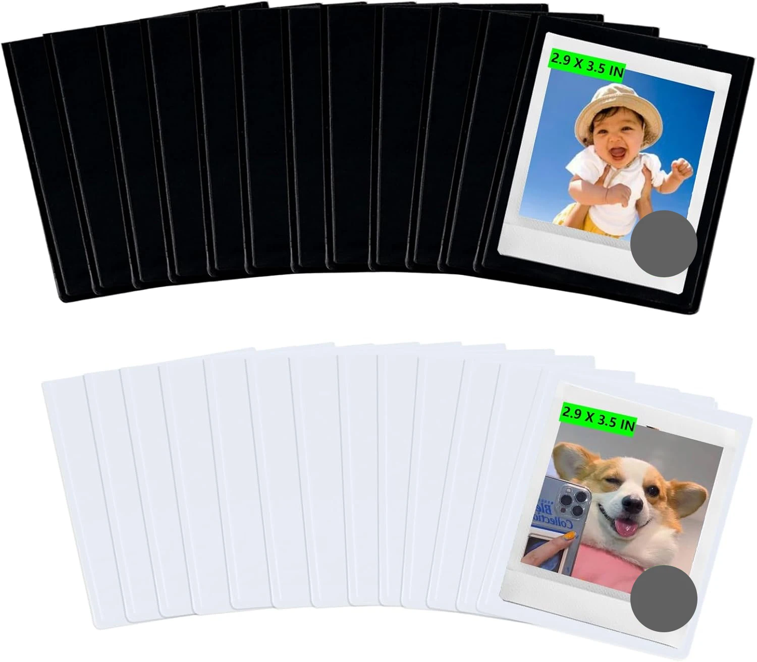 Square Magnetic Photo Frame for Fujifilm Instax Pictures 2.9 x 3.5 Inch Compatible with SQ40/SQ1/SQ60 Refrigerator Wall Display