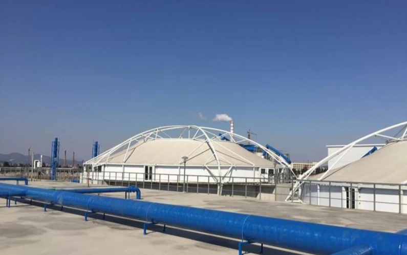 Биогазовая мембранная структура Заводская поставка выгребная конструкция поддержки укупорка резервуара для очистки сточных вод