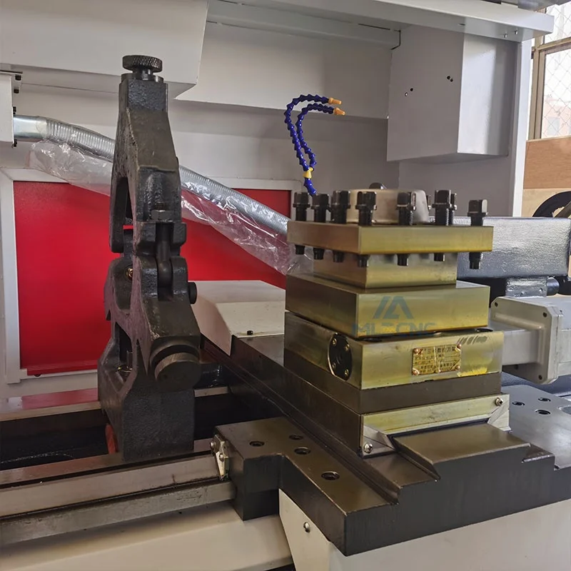 CK6150 horizontal flat bed 3 axis cnc lathe 6 tool with hydraulic chuck