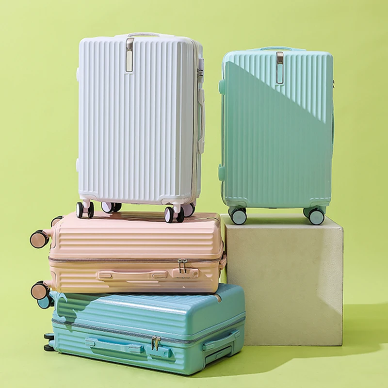 New Trends  Wheels Roof Luggage Rack Colorful ABS Suitcase