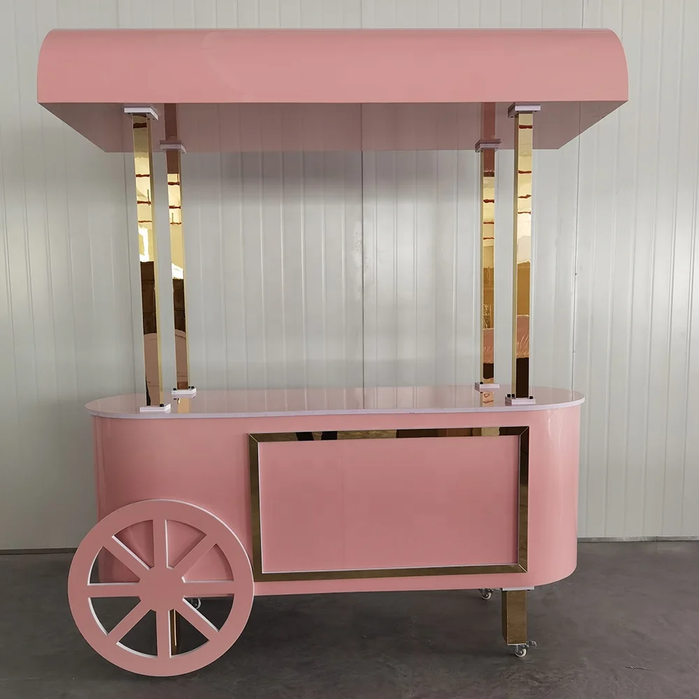 Manufacturer Price  odern Popular Design Acrylic Candy Cart Gold Candy Cart From Wedding Furniture Suppliers