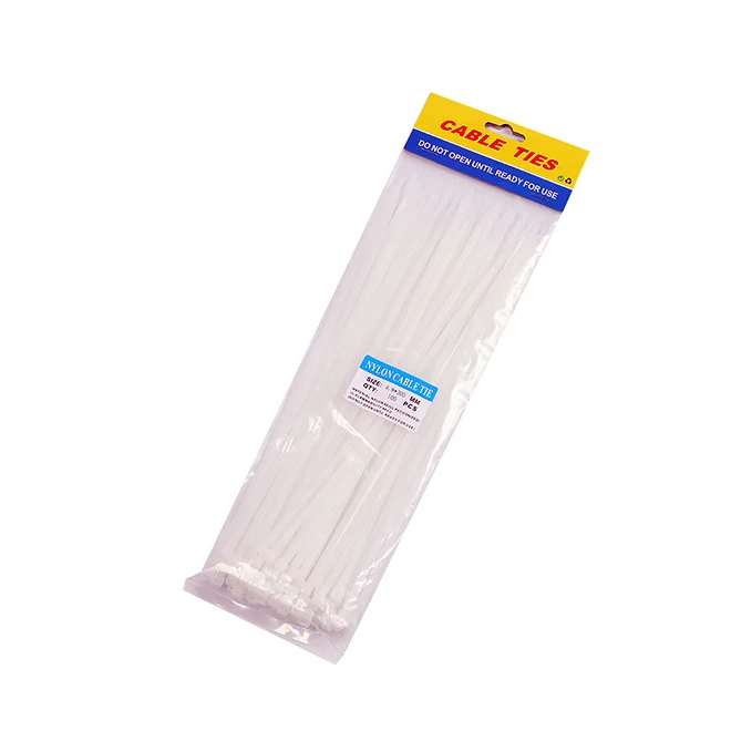 3.6*300mm Nylon 66 white 48 lb. tensile strength 12 inches CE Certificated High Quality Plastic Cable Ties