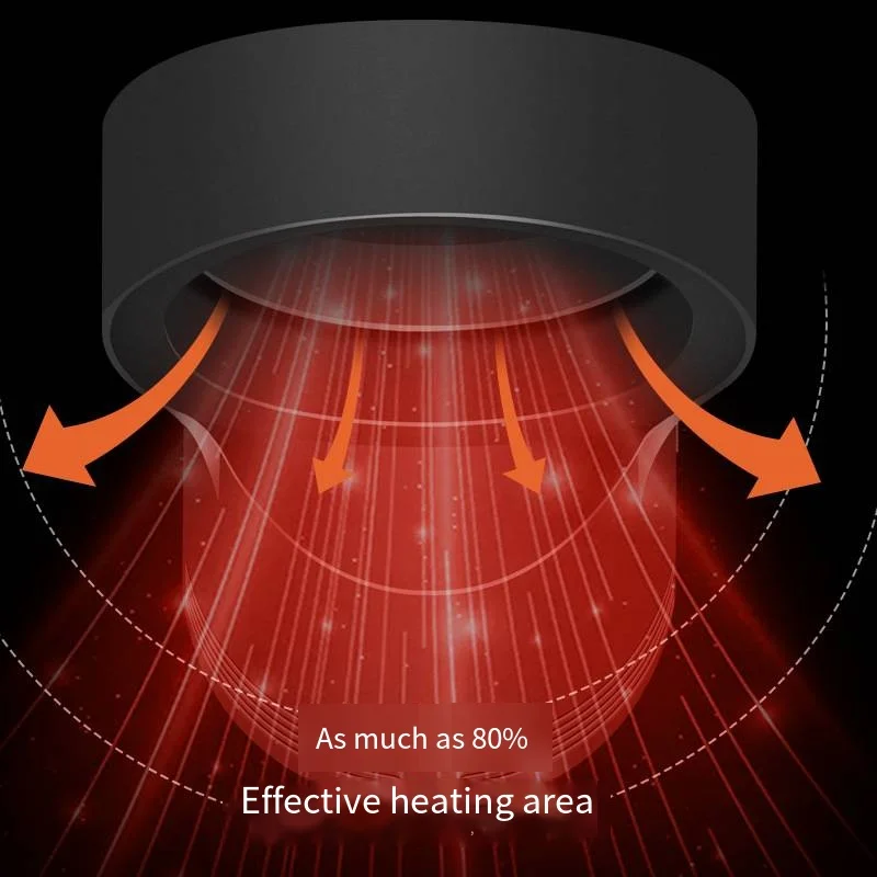New Bass noiseless constant temperature heating bladeless one-piece frosted Fan Heater