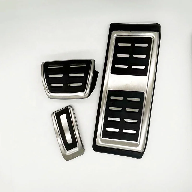 Pasting style LHD Stainless Steel Car Foot Rest Brake Gas Pedals Cover For Audi A4 A5 A6 A7 A8 Q2 Q3