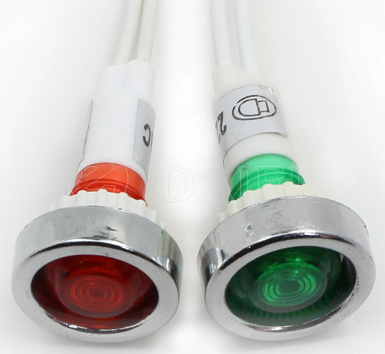 10MM Plastic 220V Red Indicator Light Wire Lead Indicator Telltale Light With Wire 12V Led