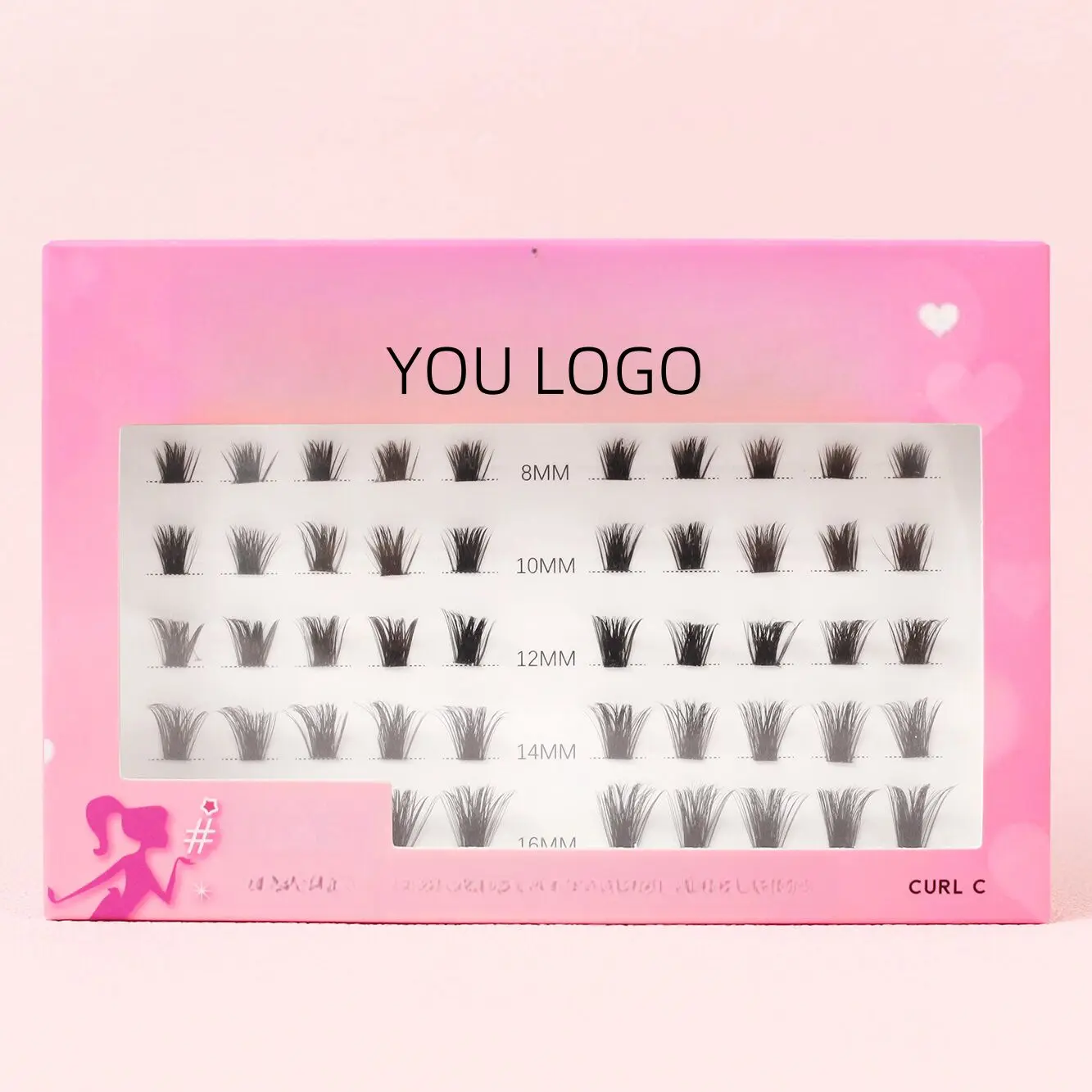 vegan bonding reusable pre glued cluster lash private label lasting 5-7 days press on lash waterproof self adhesive diy lash