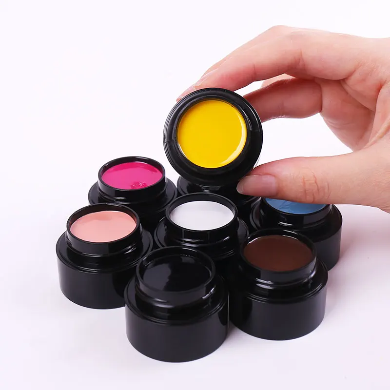 Full Coverage Pure Color Paint Gel DIY Creamy Texture Nail Gel Polish Manicure Varnishes Solid UV Gel