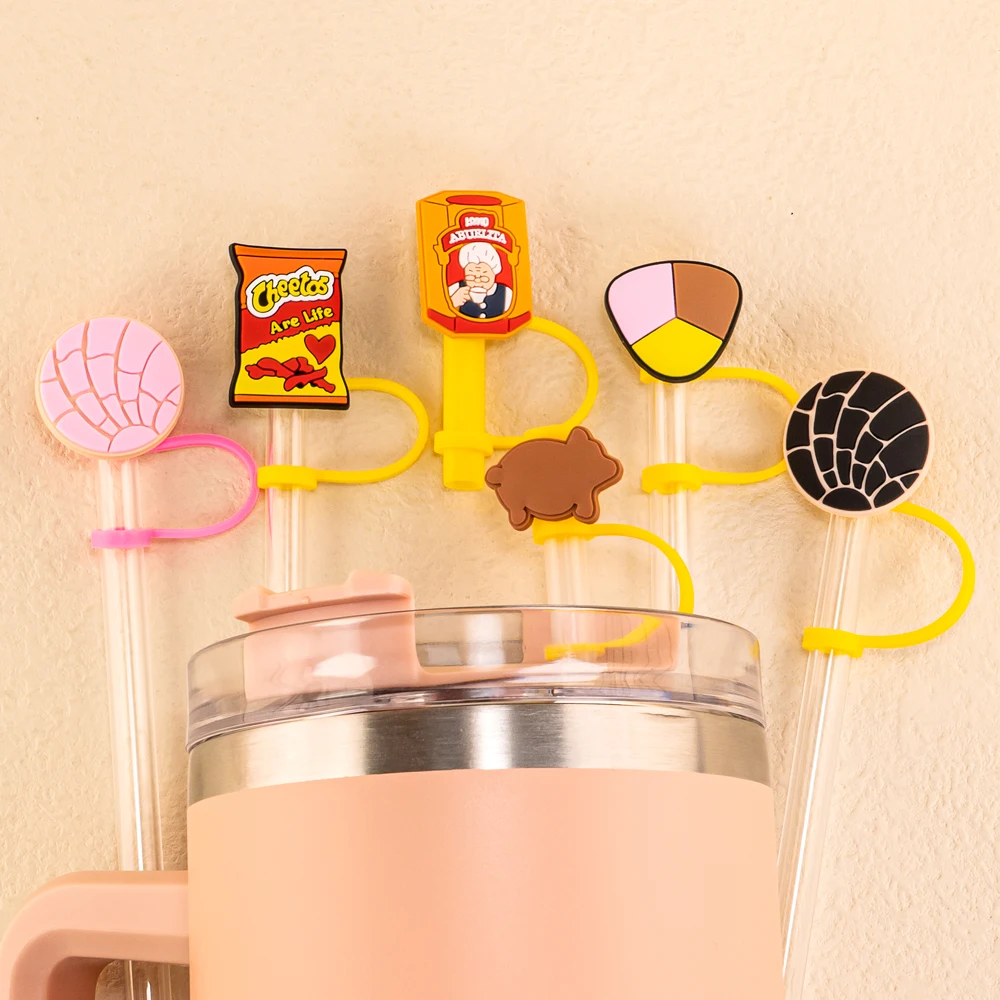 10 mm new design Mexico styles reusable custom portable cup drinks  straw cover toppers Drinkware Accessories