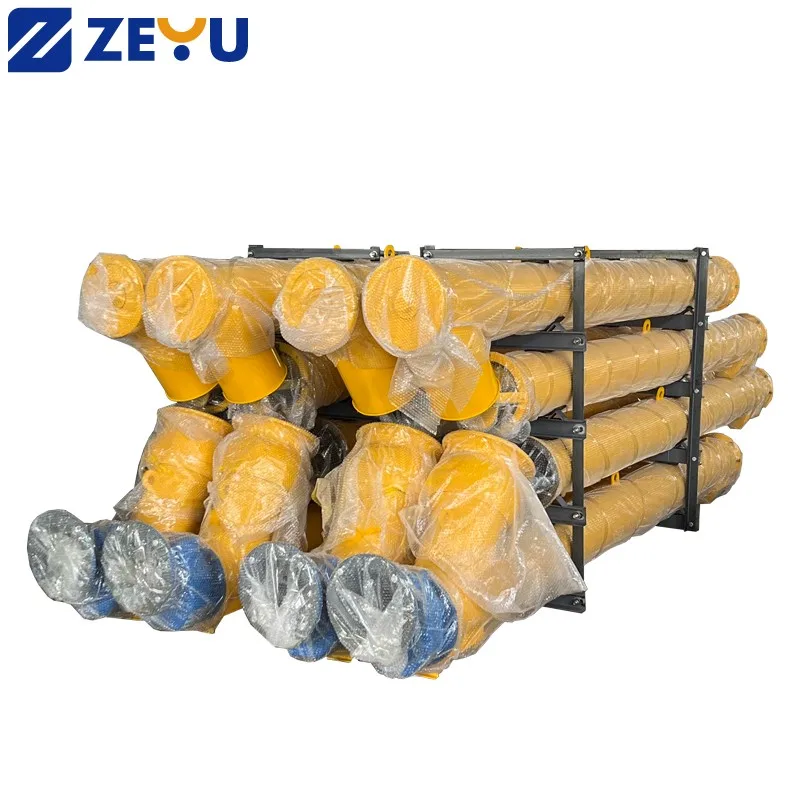 Customized cement powder additive screw conveyor 219MM diameter 9M to 13M Large capacity 49T/H cement screw conveyor