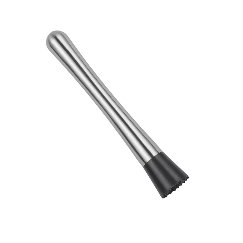 Muddler for Cocktails - 8inch Long 304 Stainless Steel Fruit Crusher - Bar Tools for Home for Making Mojito Mix /  Fruit Drinks