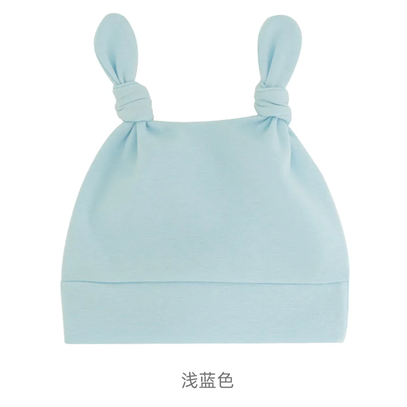 Factory custom Wholesale custom plain color organic cotton bamboo baby beanies hats newborn