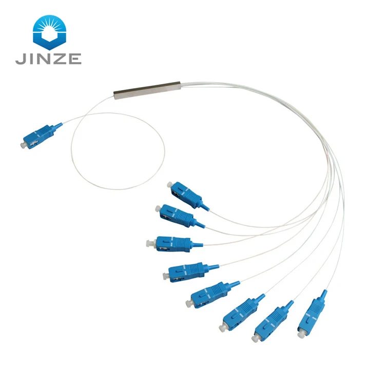 Factory supply Low Loss ABS Cassette Type Fiber Optic PLC Splitter 1 8 SC fiber optic splitter box type PLC for ftth