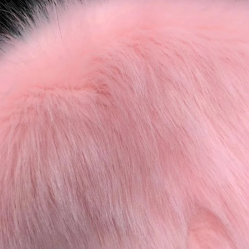BigZ 1000GSM плюшевая ткань тяжелая 100% акриловая Роскошная розовая искусственная меховая синтетическая из искусственного меха