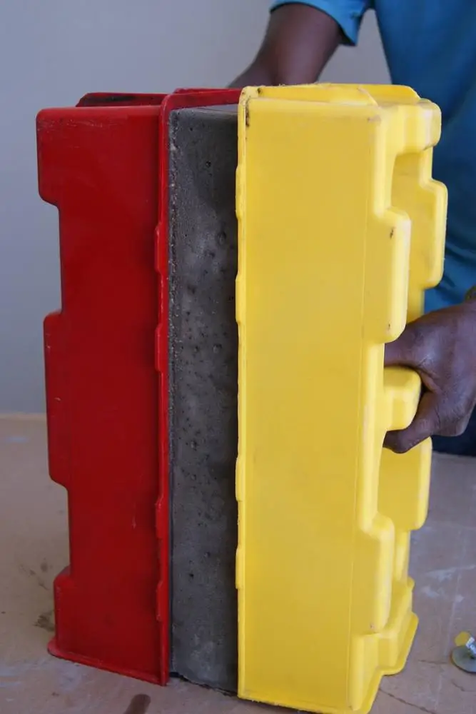 manual block brick making hollow block mold small concrete block making