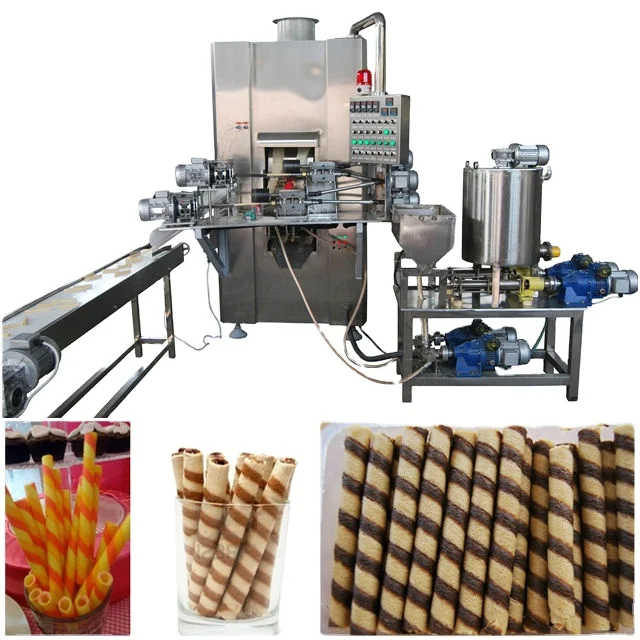 Chocolate egg roll processing machinery/304 Stainless steel/ China Manufacturer Cone Waffle Maker Wafer Stick Roller