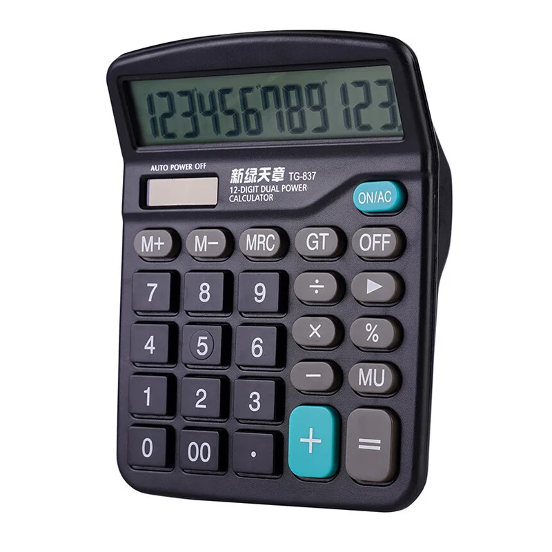 Настольный калькулятор двойной источник питания солнечной энергии с жидким тестом 837 типа офисные финансы студенческий калькулятор