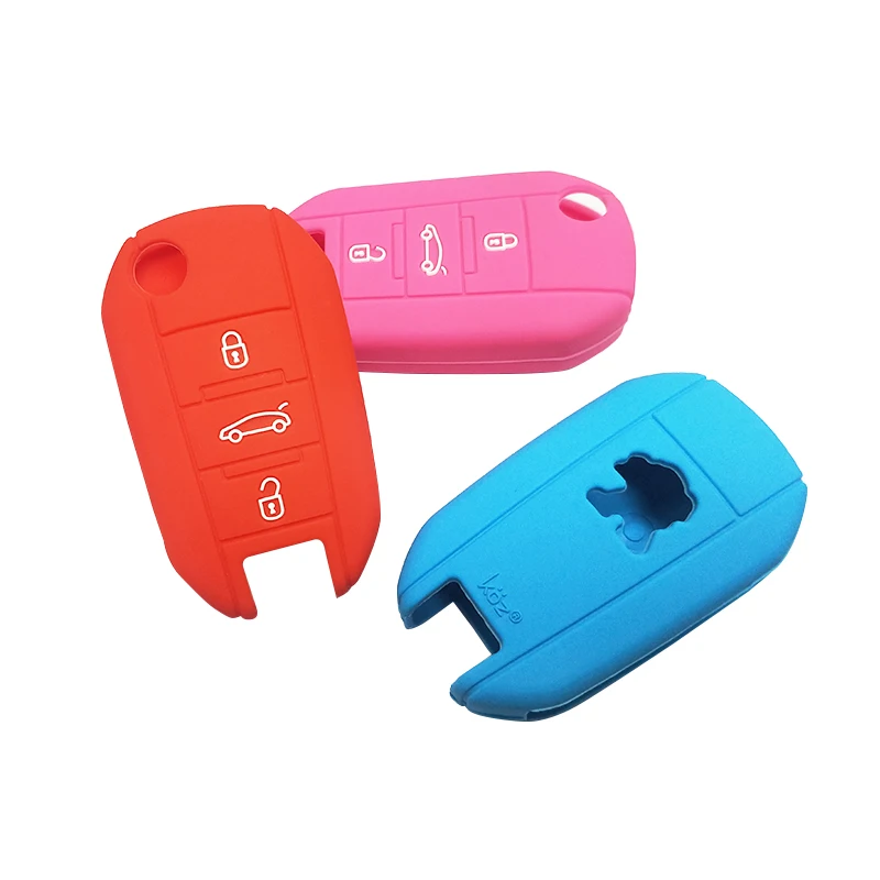 Custom logo silicone smart car remote key fob cover case for car key shell