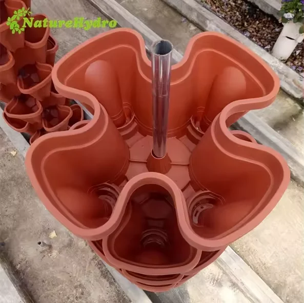 Durable Small Modular Plastic Stacking Planter Levitating Garden Vertical Tower Flower Planters Outdoor Nursery Pots
