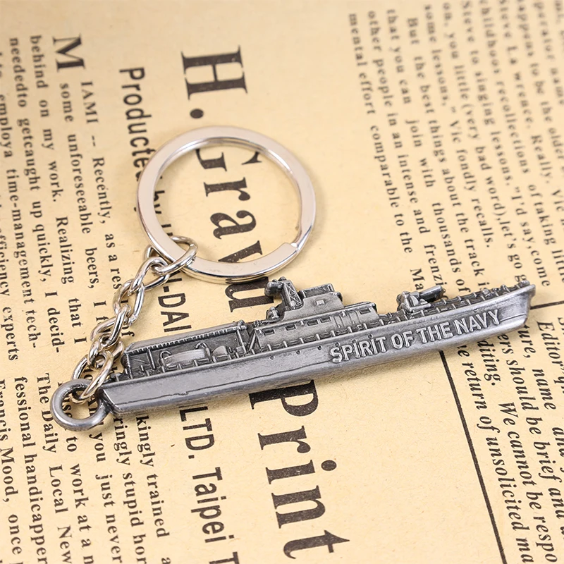Изготовитель на заказ логотип рекламный сувенирный подарок эмаль брелок металлическое письмо военно-морской флот 3D для ключей лодка