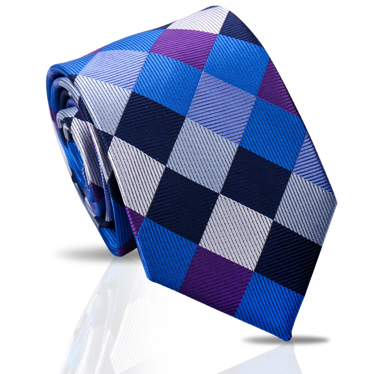 Hot Selling 55 Designs Polked Dot  Polyester Neck Ties For Men Navy Blue Pasiley Male Necktie Business
