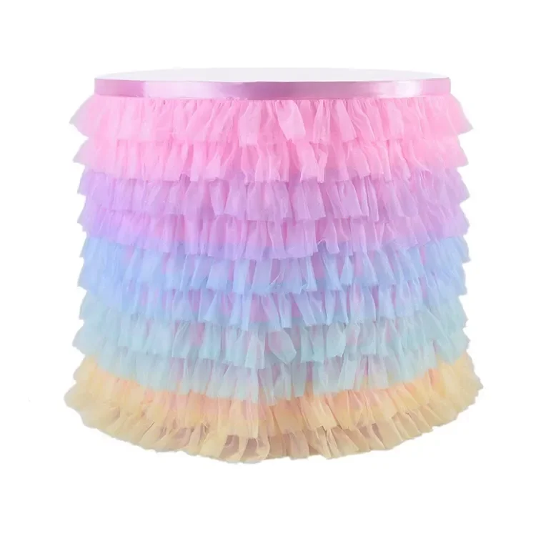 9ft Colorful Unicorn Table Skirt, Different Design of Table Skirting for Birthday Wedding Party