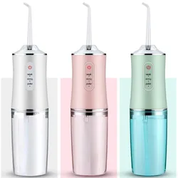 2021 Cordless Dental Electronic Teeth Oral Water Flosser with Big Water Tank USB Rechargeable 3 Mode IPX7 Waterproof