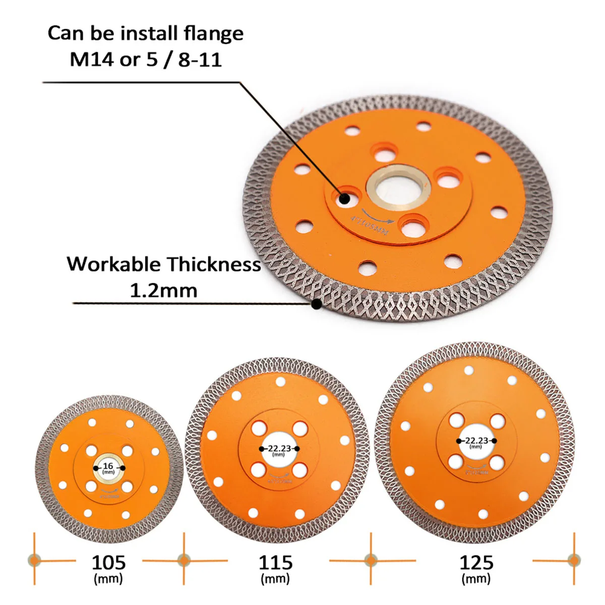 BORUI Blade Diamond Saw Blade Customised Industrial OEM Circular Saw Blade Hot Press Sintered Turbo-mesh Cutting Disc 10 X 40