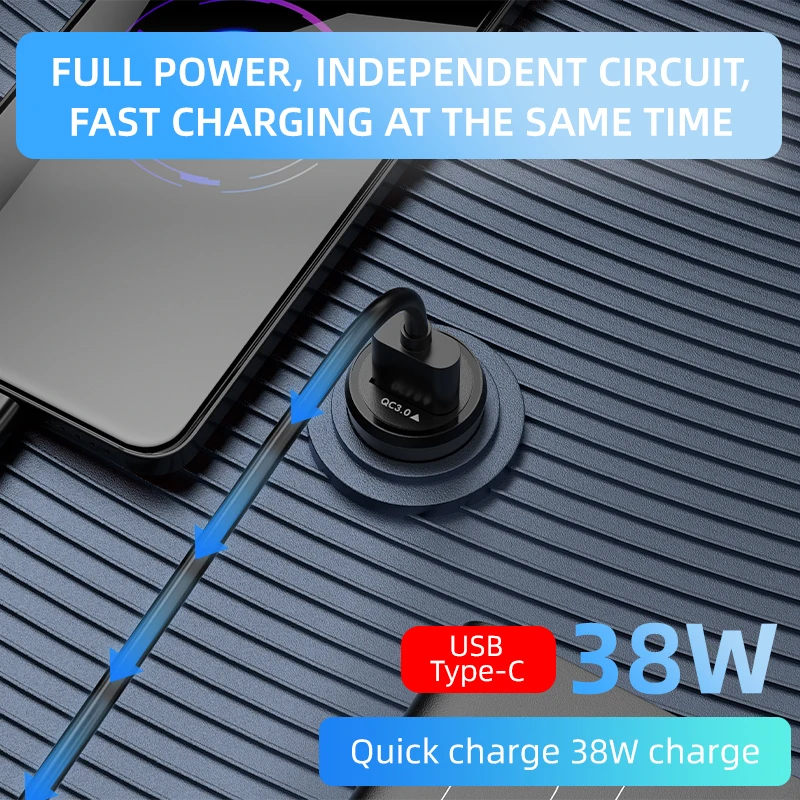 PD30W quick charing factory free sample 12V 24V customized universal type C ports fast mobile phone car power charger adapter